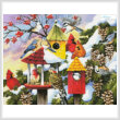 cross stitch pattern Mini Meeting at the Bird Feeder