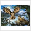 cross stitch pattern Night Owl Family