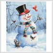 cross stitch pattern Snowman and Friends