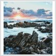 cross stitch pattern Sunset over Rocks at Gansbaai (Crop)