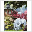 cross stitch pattern Unicorn Summer House (Crop)
