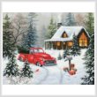 cross stitch pattern Christmas Tree Cabin