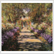 cross stitch pattern A Pathway in Monets Garden Giverny