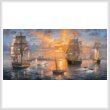cross stitch pattern Boston Harbor Sunset