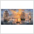 cross stitch pattern Boston Harbor Sunset (Large)