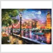 cross stitch pattern Evening Sunset at Parliament London Lrg