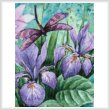 cross stitch pattern Irises and Dragonflies (Crop)
