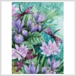 cross stitch pattern Irises and Dragonflies
