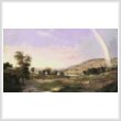 cross stitch pattern Landscape with Rainbow (Large)