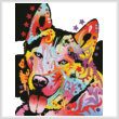 cross stitch pattern Mini Abstract Siberian Husky