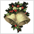 cross stitch pattern Mini Bells and Holly