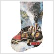 cross stitch pattern Puffing Billy Stocking (Left)