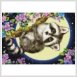 cross stitch pattern Raccoon in the Moonlight