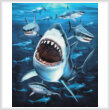 cross stitch pattern Shark Frenzy (Large)