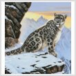 cross stitch pattern Snow Leopard Mountain (Crop)