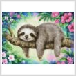 cross stitch pattern Sloth Lazy Morning