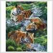 cross stitch pattern Tigers in Water (Large)
