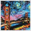 cross stitch pattern Van Gogh Never Saw Golden Gate