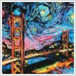 cross stitch pattern Van Gogh Never Saw Golden Gate (Large)