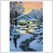 cross stitch pattern Christmastime Cottage