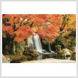 cross stitch pattern Autumn Waterfall