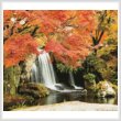 cross stitch pattern Autumn Waterfall (Crop)