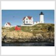 cross stitch pattern Cape Neddick Lighthouse