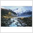 cross stitch pattern Hooker Lake, New Zealand (Large)