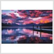 cross stitch pattern Lake McDonald Sunset