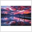 cross stitch pattern Mini Lake McDonald Sunset