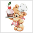 cross stitch pattern Mini Teddy Chef