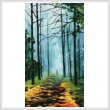 cross stitch pattern Summer Foggy Forest