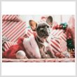 cross stitch pattern Christmas Puppy