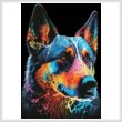cross stitch pattern Abstract German Shepherd (Large)