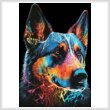 cross stitch pattern Abstract German Shepherd