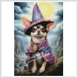 cross stitch pattern Chihuahua Wizard