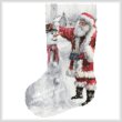 cross stitch pattern Festive Frosty Stocking (Left)