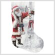 cross stitch pattern Festive Frosty Stocking (Right)