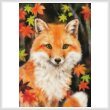 cross stitch pattern Fox with Autumn Leaves (Large)
