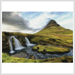 cross stitch pattern Kirkjufellsfoss Iceland