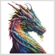 cross stitch pattern Mini Rainbow Dragon 2 (No Background)