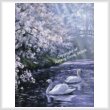cross stitch pattern Mini Mute Swans 2