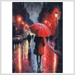 cross stitch pattern Mini Red Umbrella in the Rain