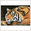 cross stitch pattern Mini Sumatran Tiger Resting