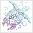 cross stitch pattern Mini Turtle Silhouette