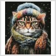 cross stitch pattern Mini Winter Kitty