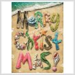 cross stitch pattern Merry Christmas Beach