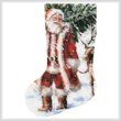 cross stitch pattern North Pole Tree Stocking (Left)