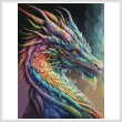 cross stitch pattern Rainbow Dragon 2