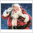 cross stitch pattern Santa Wink 2